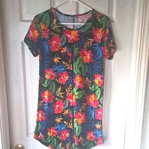 Floral Tropical Print Dress